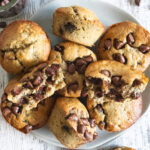 banana oat chocolate chip muffins