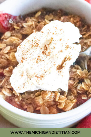 Strawberry Apple Crisp for one