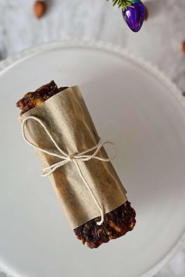 Cherry Energy Bar on white plate