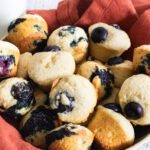Mini Blueberry Muffins in a bowl