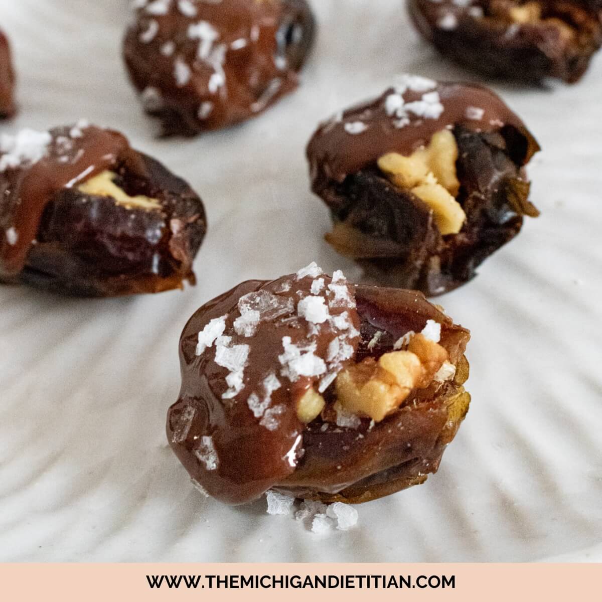 Delicious Walnut Stuffed Dates Dipped in Chocolate